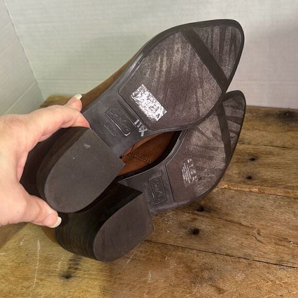 Carlos by Carlos Santana Montana brown Western Boots cowgirl riding booties - Picture 5 of 8